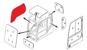 Стекло кабины правое (триплекс) 903-00072A DOOSAN / DAEWOO DX140-DX520 серия DX Город Екатеринбург Стекло кабины правое.jpg